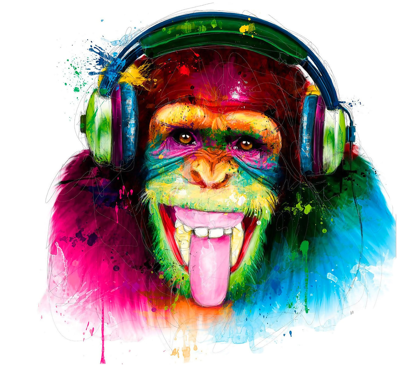Artistic Colourful Monkey Hot Cold Beverage 20oz Tumbler