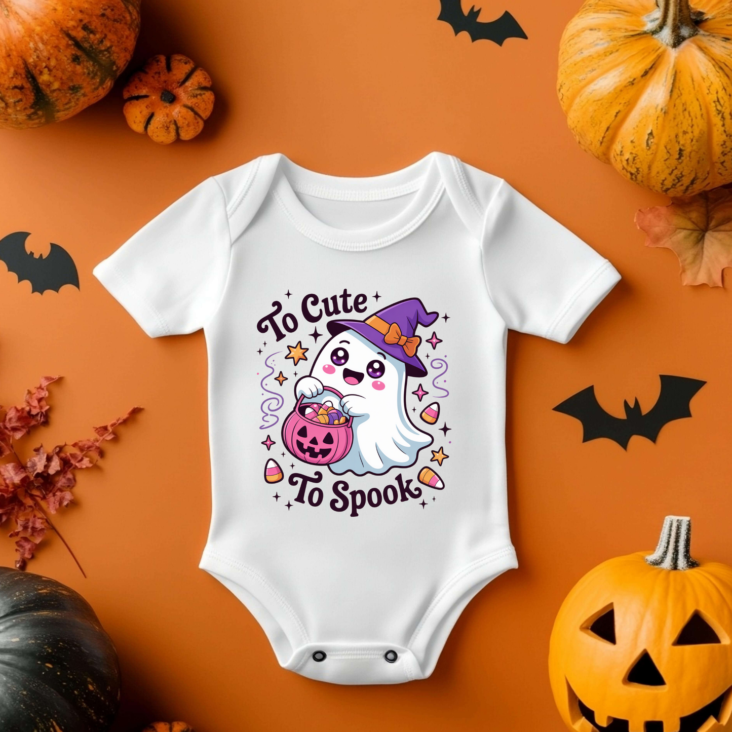 Halloween To Cute To Spook Baby Vest