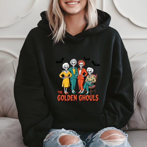 Ladies Halloween Adult Hoodies - The Golden Ghouls