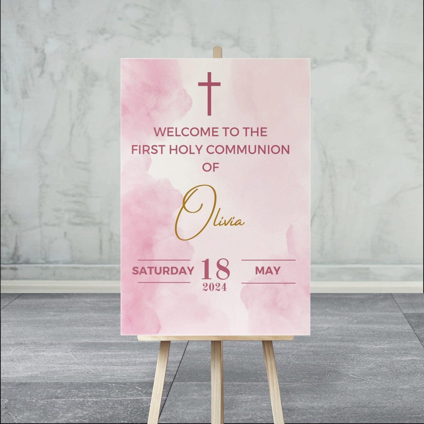 Personalised Welcome Sign Holy Communion
