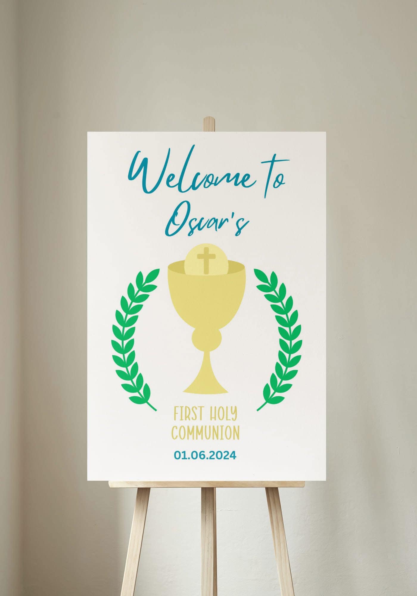 Personalised Welcome Sign Holy Communion Celebration