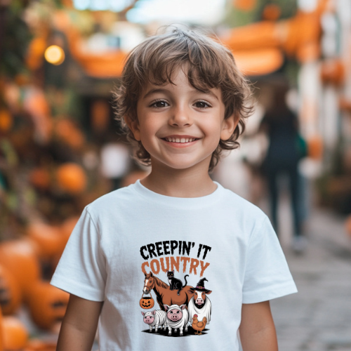 Creepin' It Country Kids Halloween T-Shirt