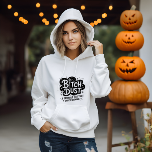 Ladies Halloween Adult Hoodies - Bitch Dust