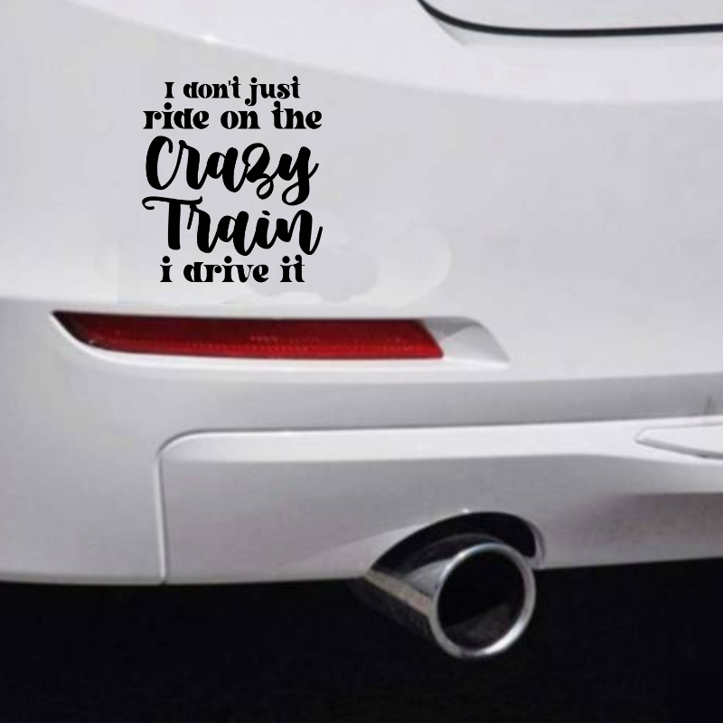 The Crazy Train Car Bumper Sticker
