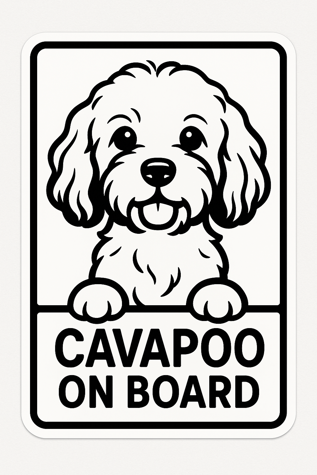 Cavapoo On Board Car Bumper Sticker