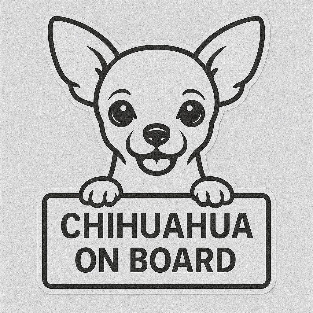 Chihuahua Dog On Board Car Bumper Sticker