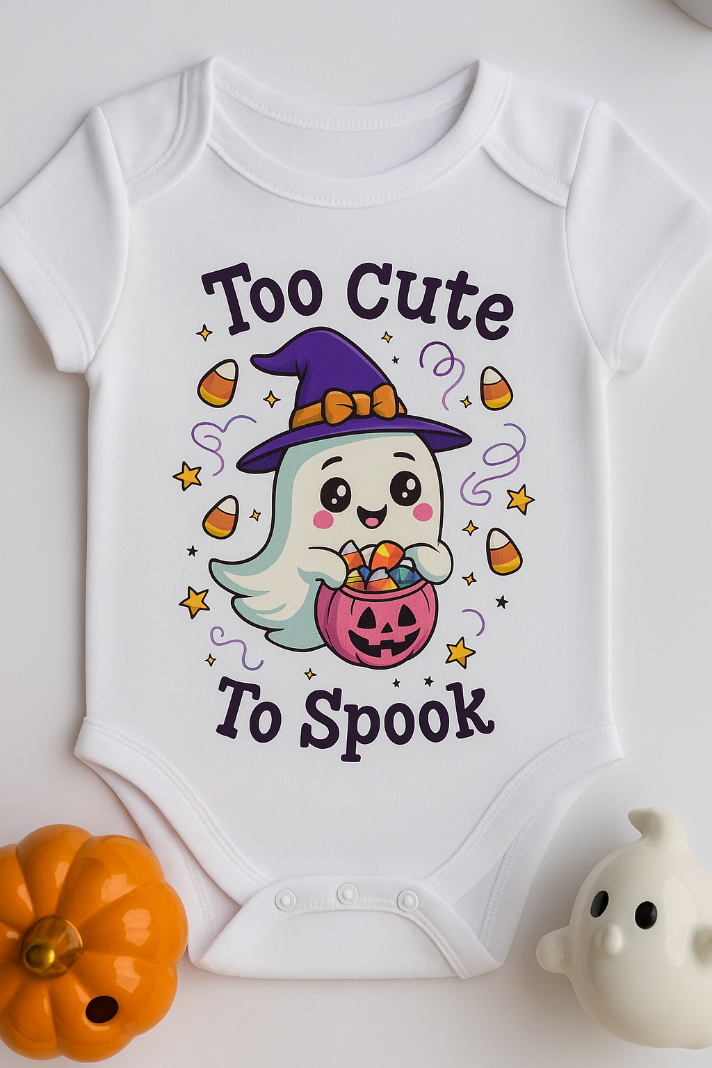 Halloween To Cute To Spook Baby Vest