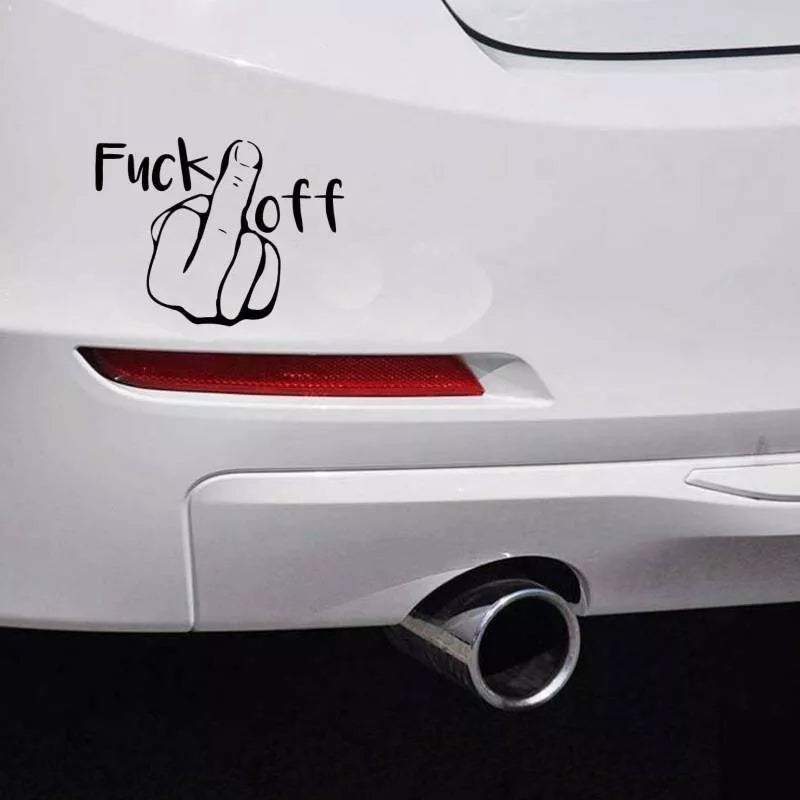 Rude Middle Finger Bumper Sticker
