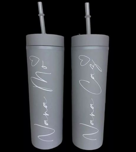 Personalised Cold Drink Travel Mug 16oz Cold Frosted Tumblers Gift Items Straw