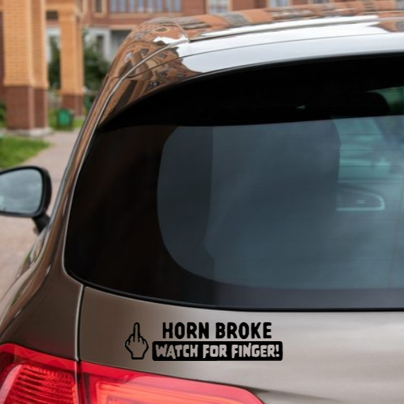 Horn Broke Car Bumper Sticker