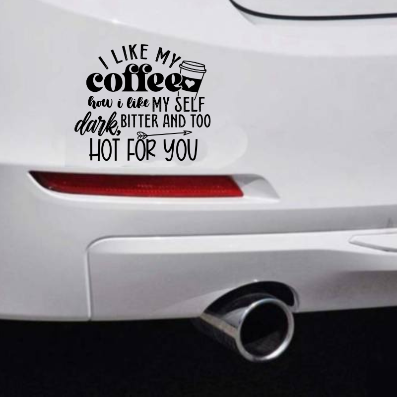 I Like My Coffee Car Bumper Sticker