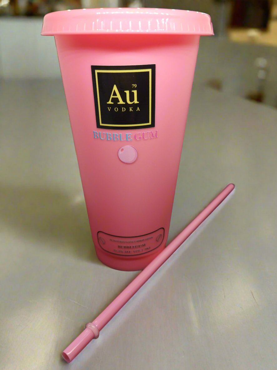 Pink Bubble Gum Drinks Cold Cup