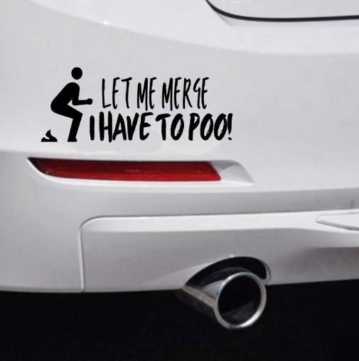 Funny Let Me Merge Car Bumper Sticker