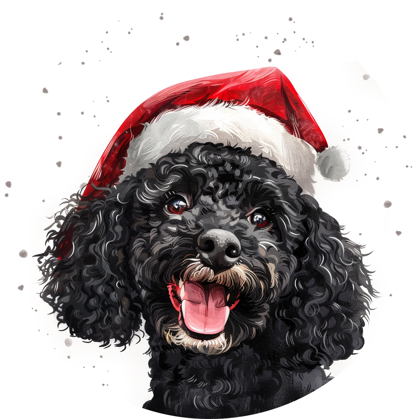Black Poodle Dog Christmas Bauble