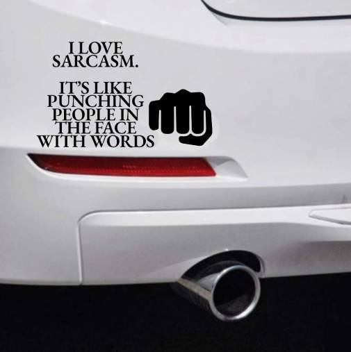 I Love Sarcasm Car Bumper Sticker