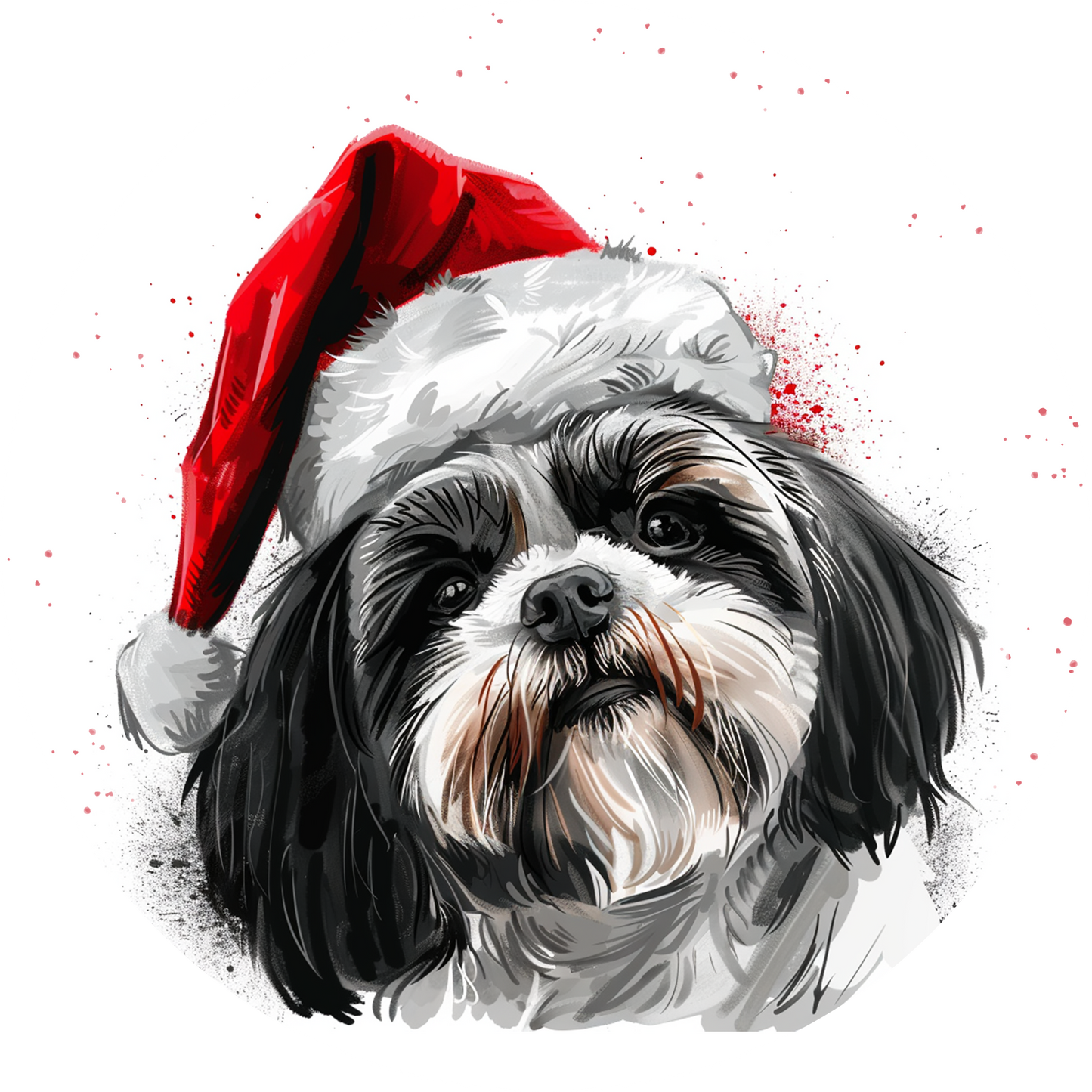 Black Shih Tzu Dog Christmas Bauble