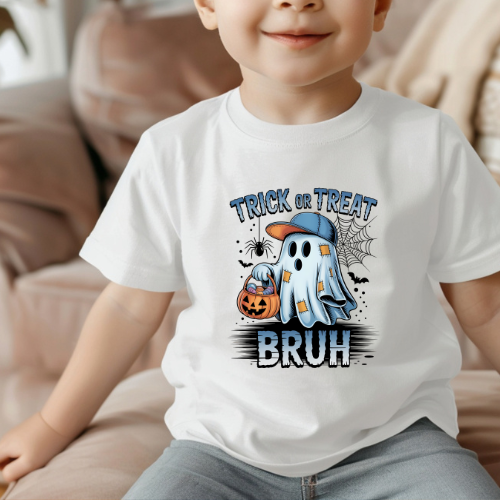Trick or Treat Bruh Kids Halloween T-Shirt