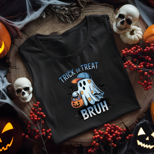 Trick or Treat Bruh Kids Halloween T-Shirt