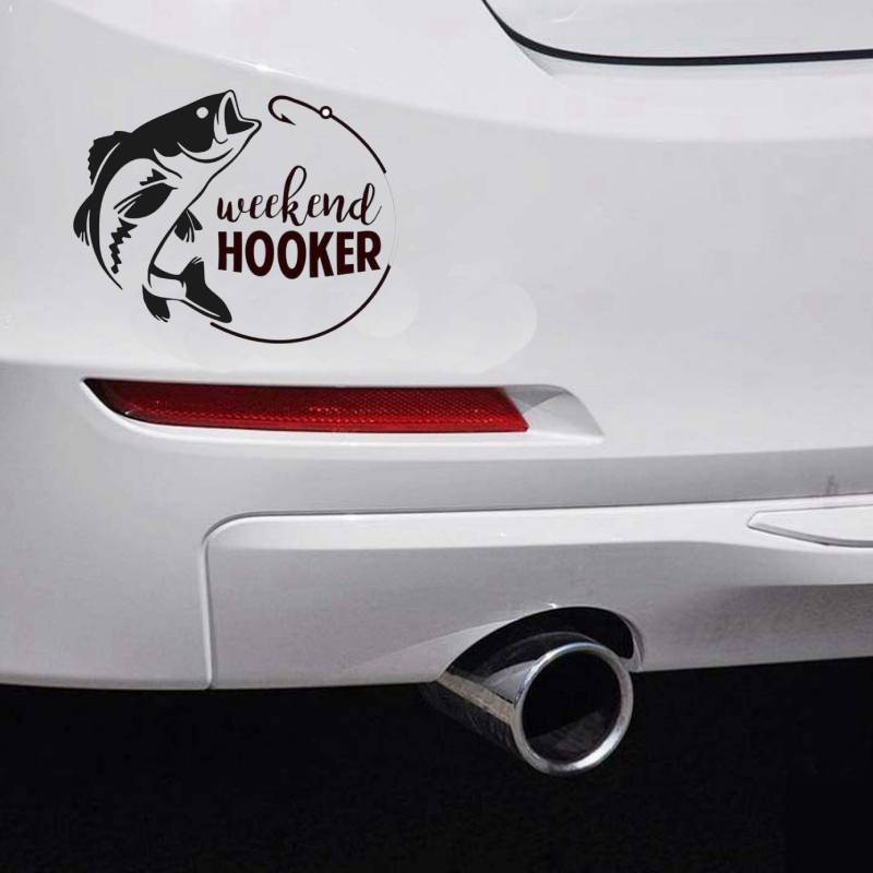 Fishing Rude Car Bumper Sticker