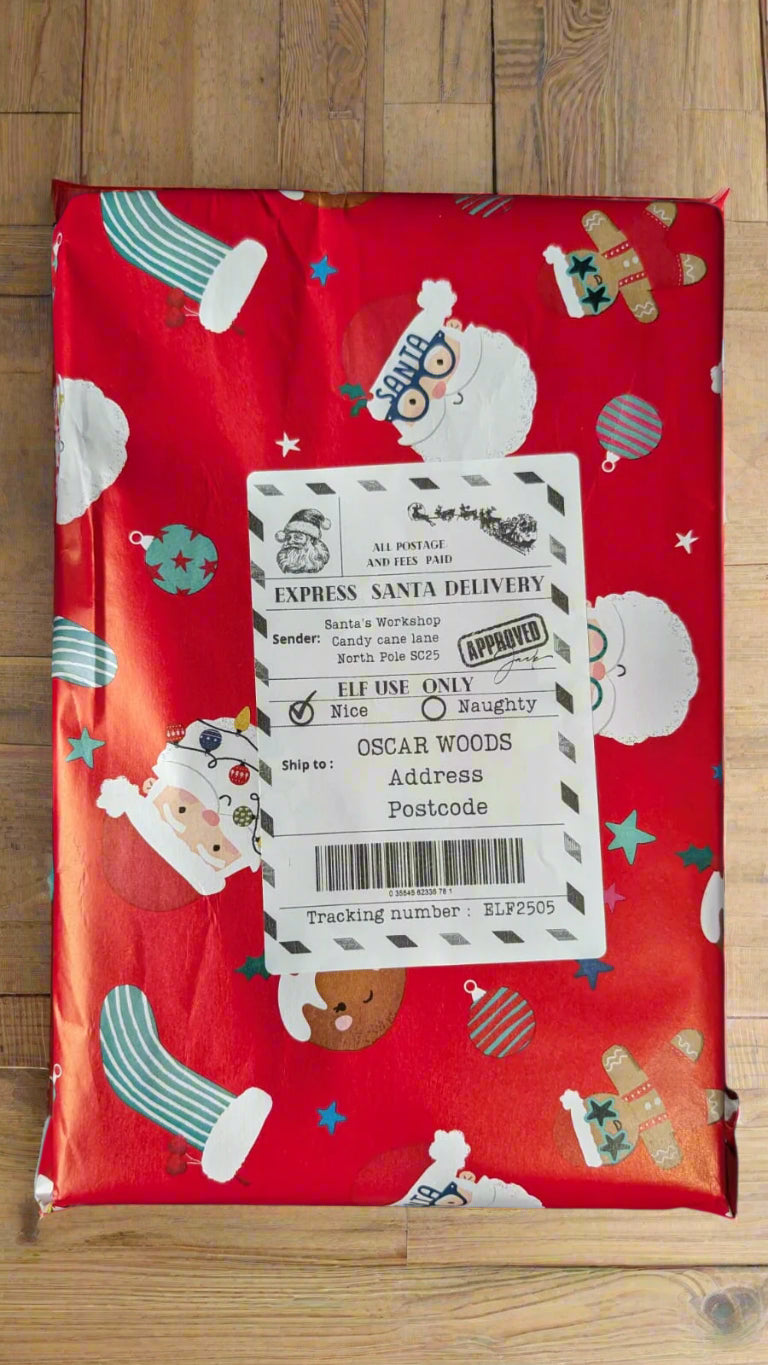 Personalised Santa Shipping Labels x 10