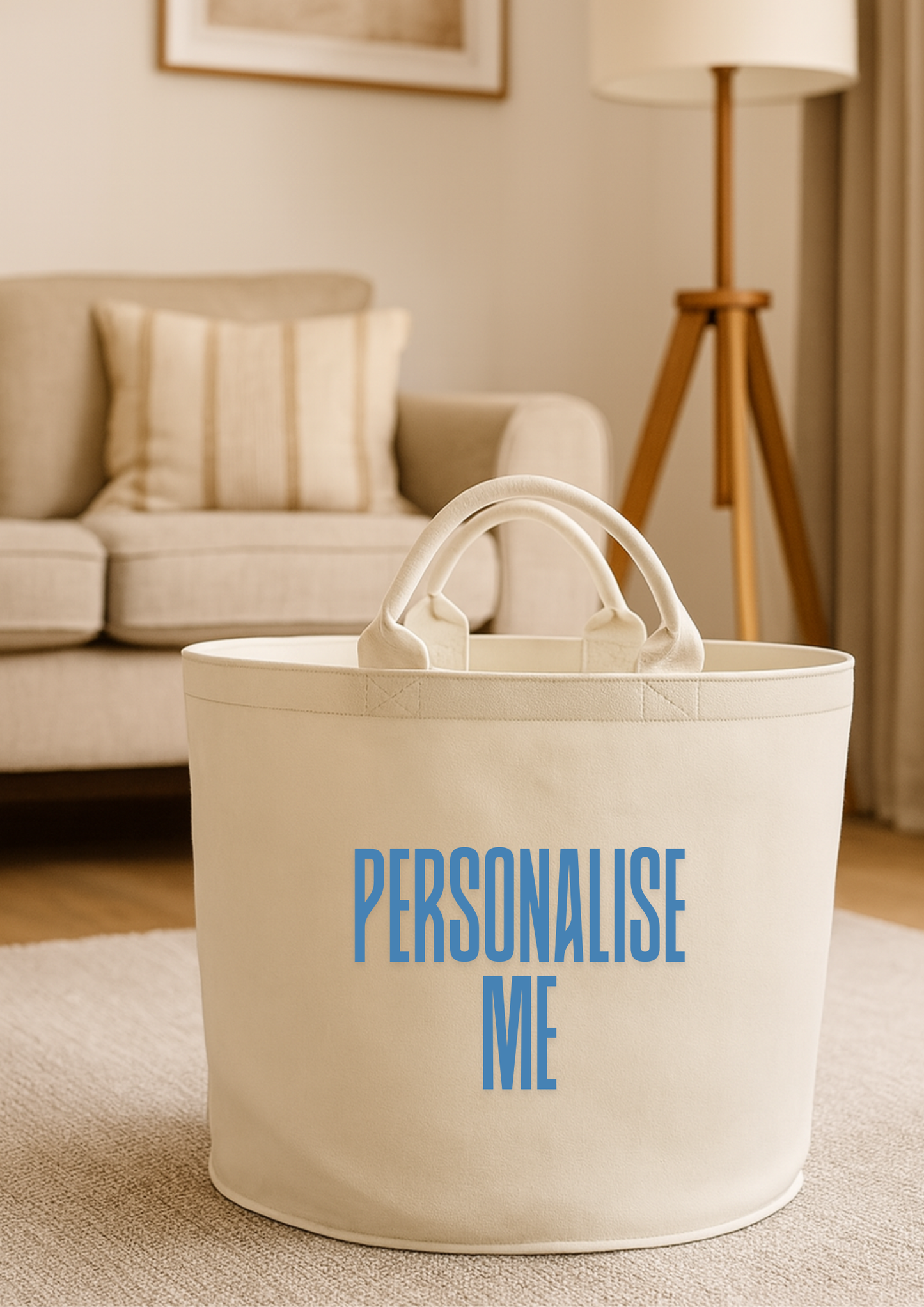 Personalised Trug - Blue Christmas - Add Your Name