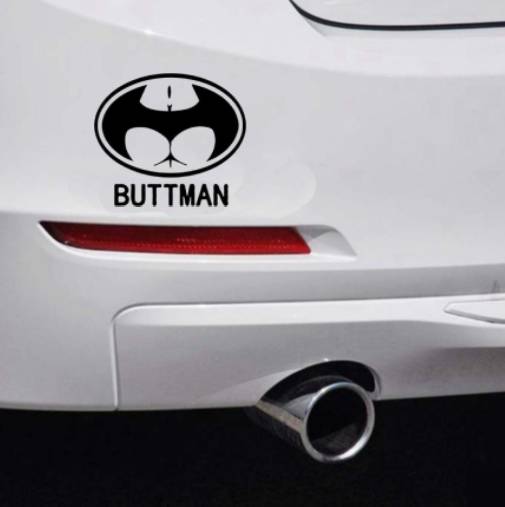 Rude Buttman Funny Car Bumper Sticker