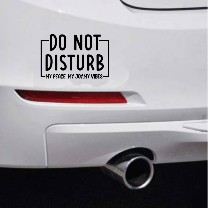 Do Not Disturb My Peace Car Bumper Sticker