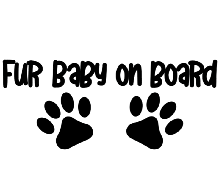 Fur Baby On Board Car Bumper Sticker