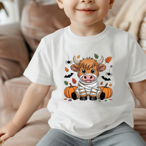 Mummy Highland Cow Face T-Shirt