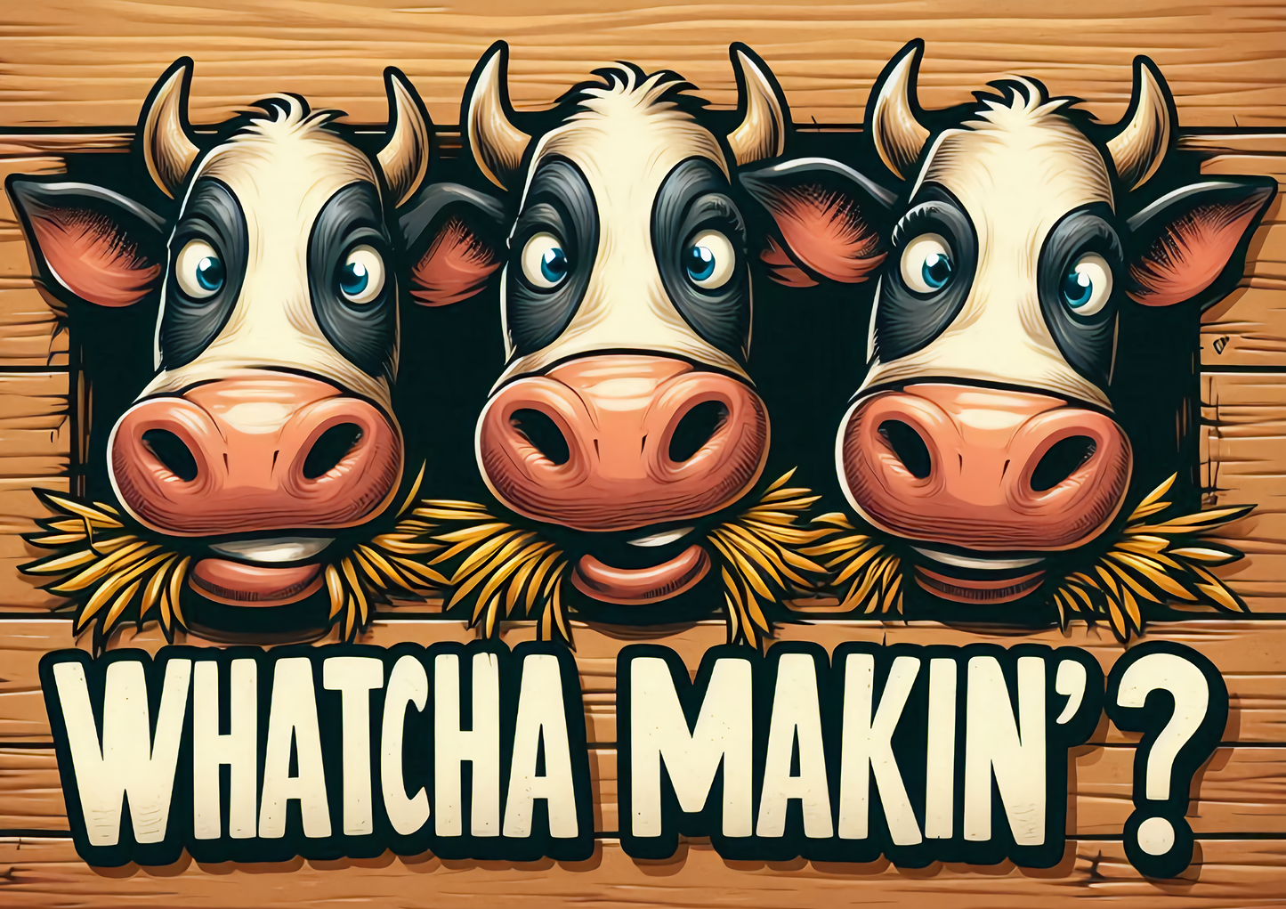 Whatcha Makin' Cow Cutting Board