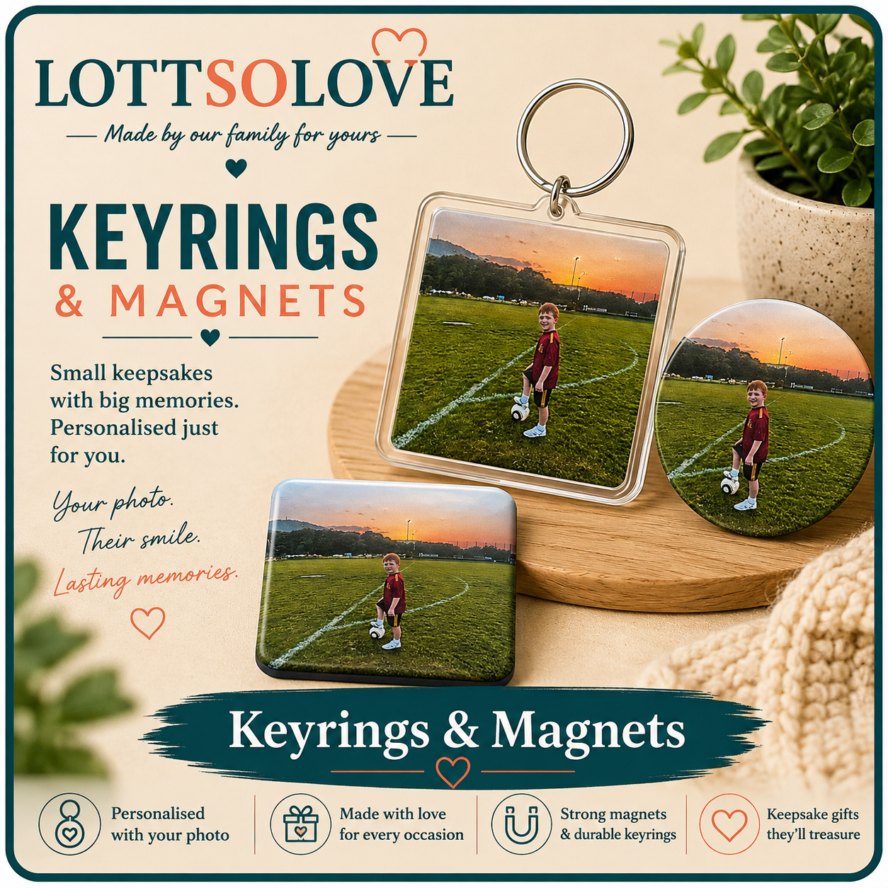 Photo Keyrings & Magnets