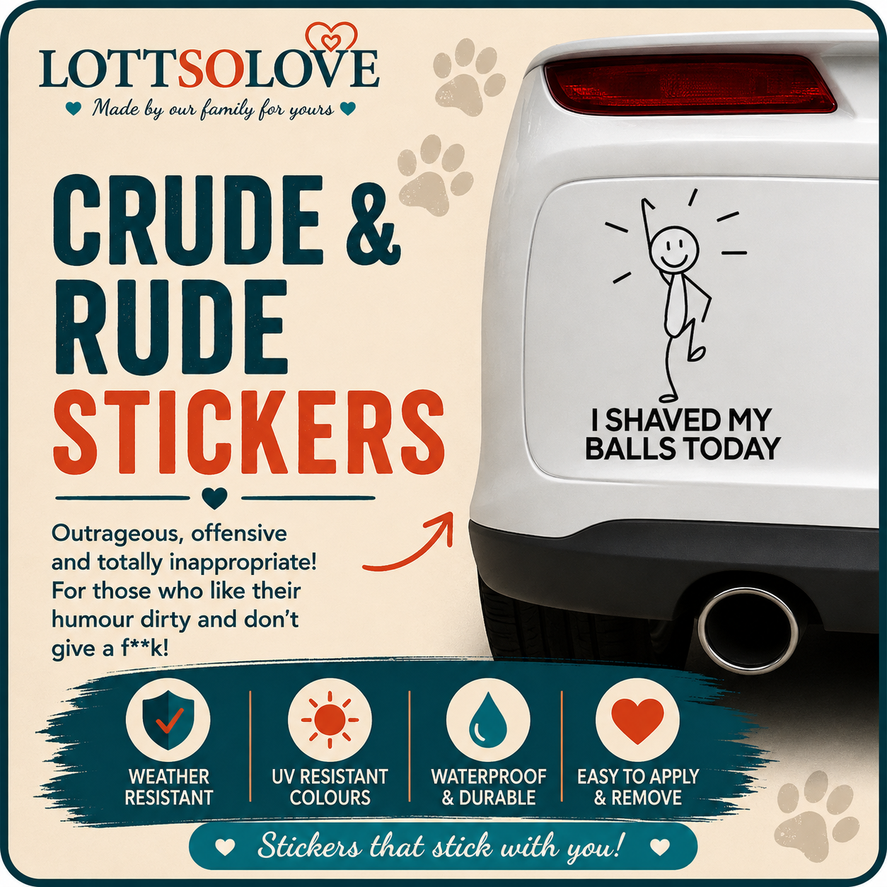 Crude & Rude Stickers