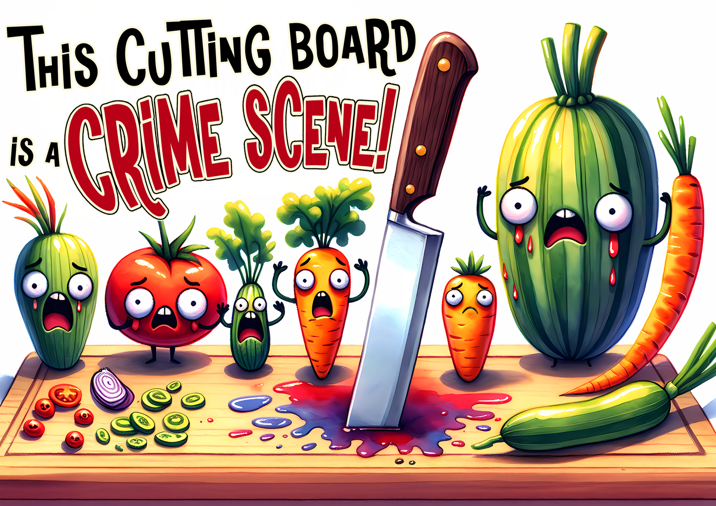 Crime Scene Cutting Board