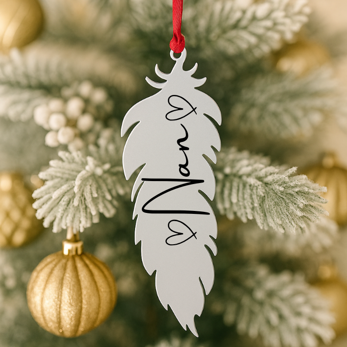 Nan Angel Feather Christmas Bauble