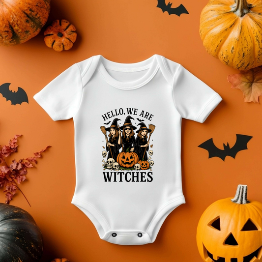 Spooky Witches Halloween Baby Vest