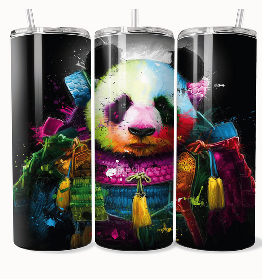 Artistic Colourful Panda Hot Cold Beverage 20oz Tumbler