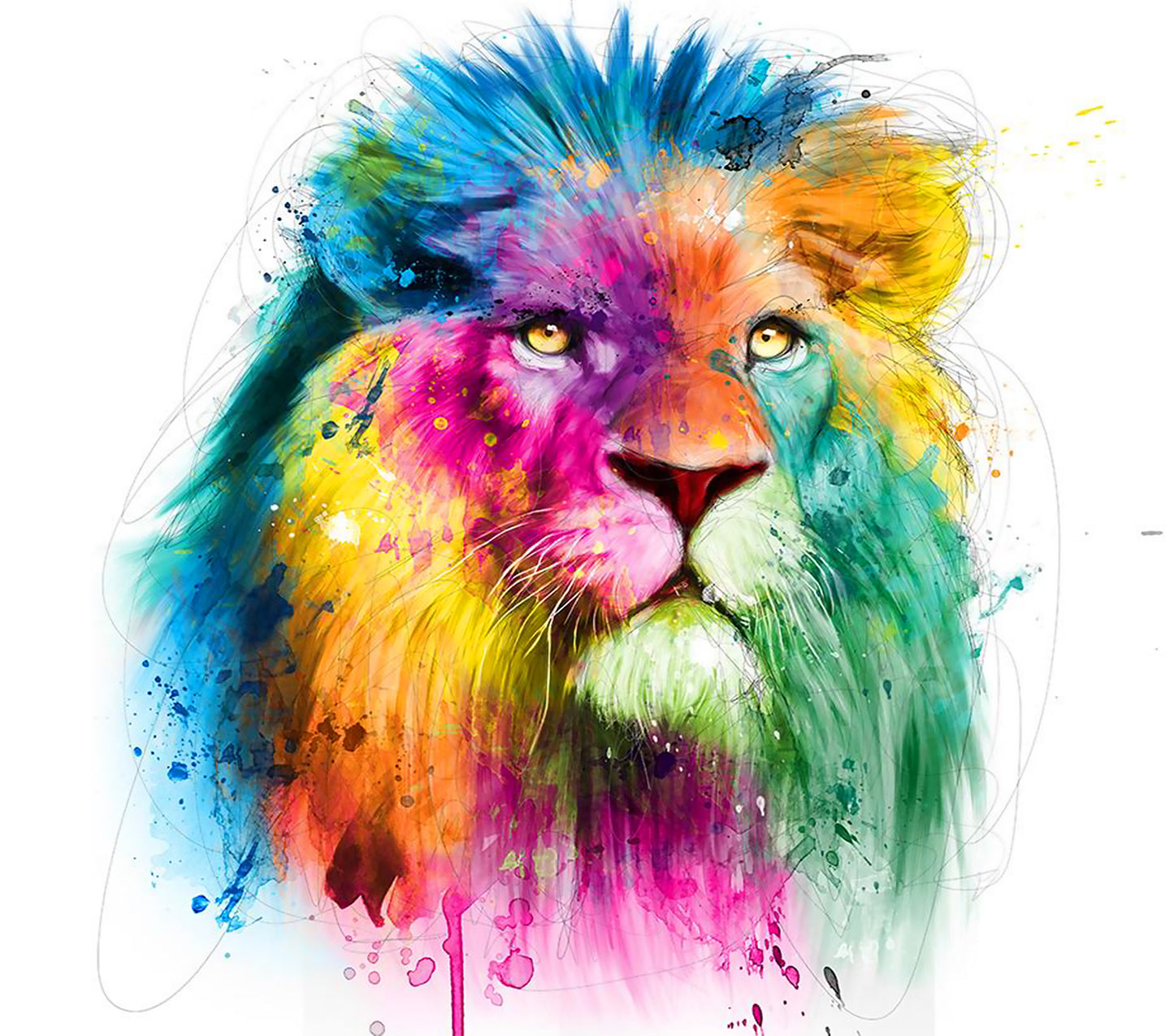 Artistic Lion Print Hot Cold Beverage 20oz Tumbler