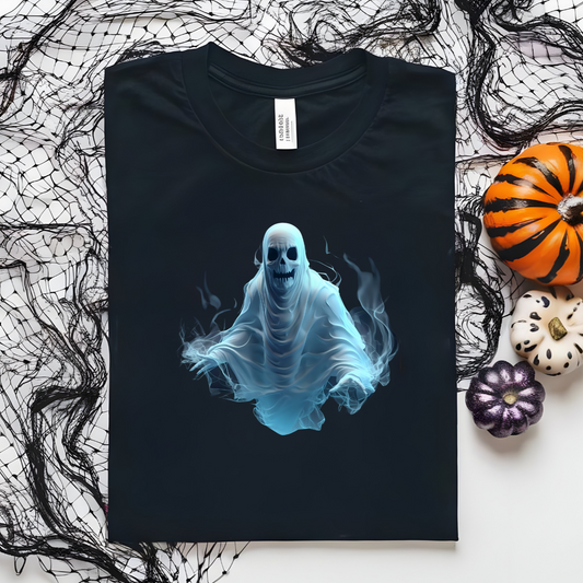 Unisex Black Ghost Halloween T-Shirt