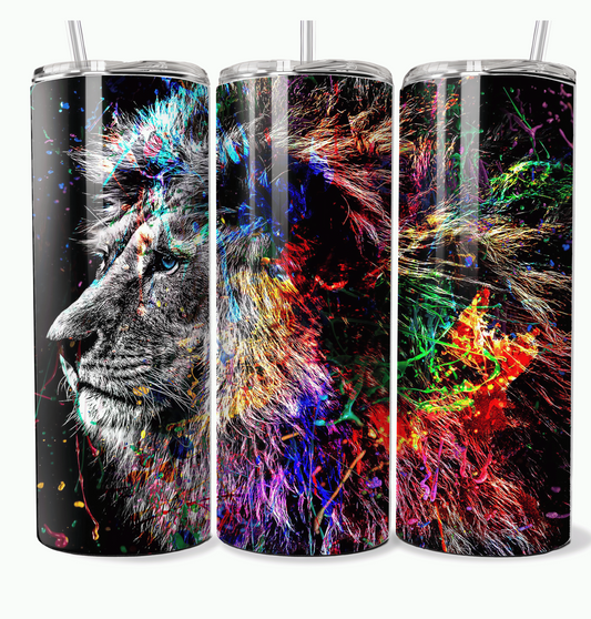 Artistic Art Lion Hot Cold Beverage 20oz Tumbler