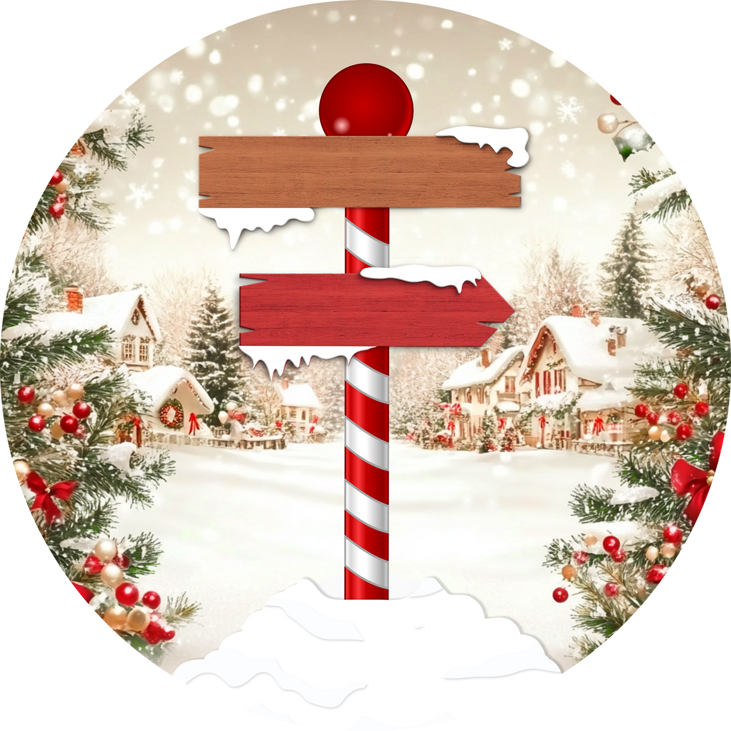 Personalised Family North Pole Christmas Bauble