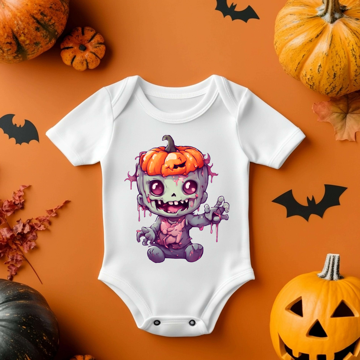 Halloween Pumpkin Monster Baby Vest