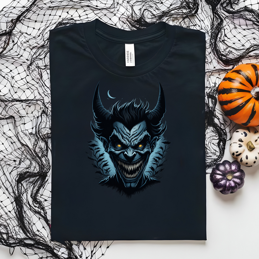 Unisex Black Scary Halloween T-Shirt