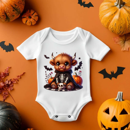 Highland Cow Fancy Dress Halloween Baby Vest