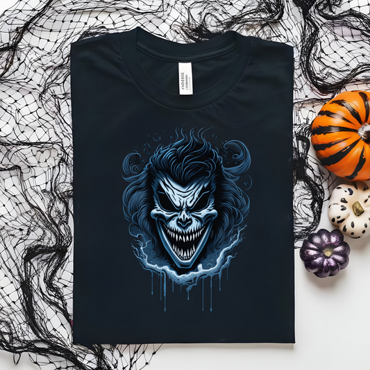 Unisex Black Creepy Clown Halloween T-Shirt