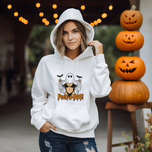 Ladies Halloween Adult Hoodies - Peek-A-Boo