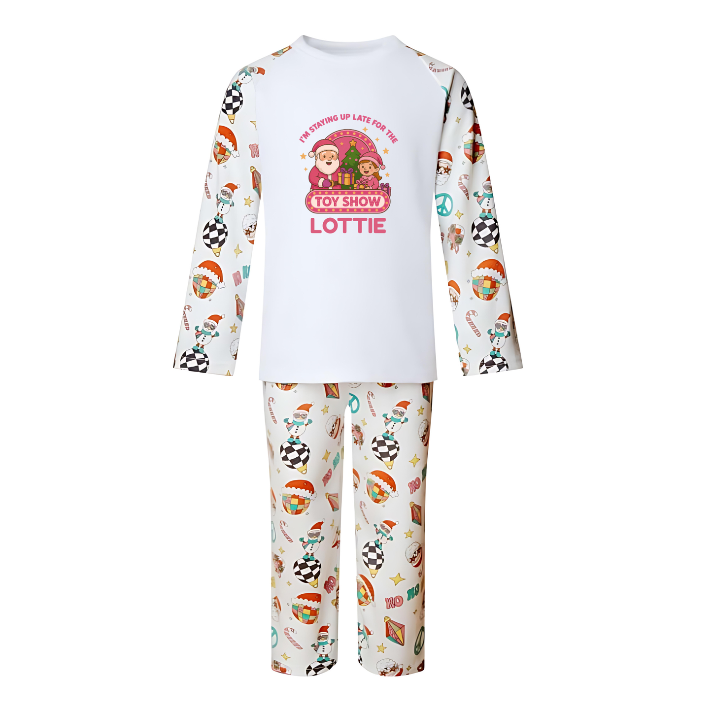 Personalised Groovy Christmas Kids PJs