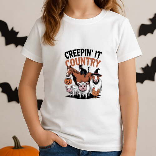 Creepin' It Country Kids Halloween T-Shirt