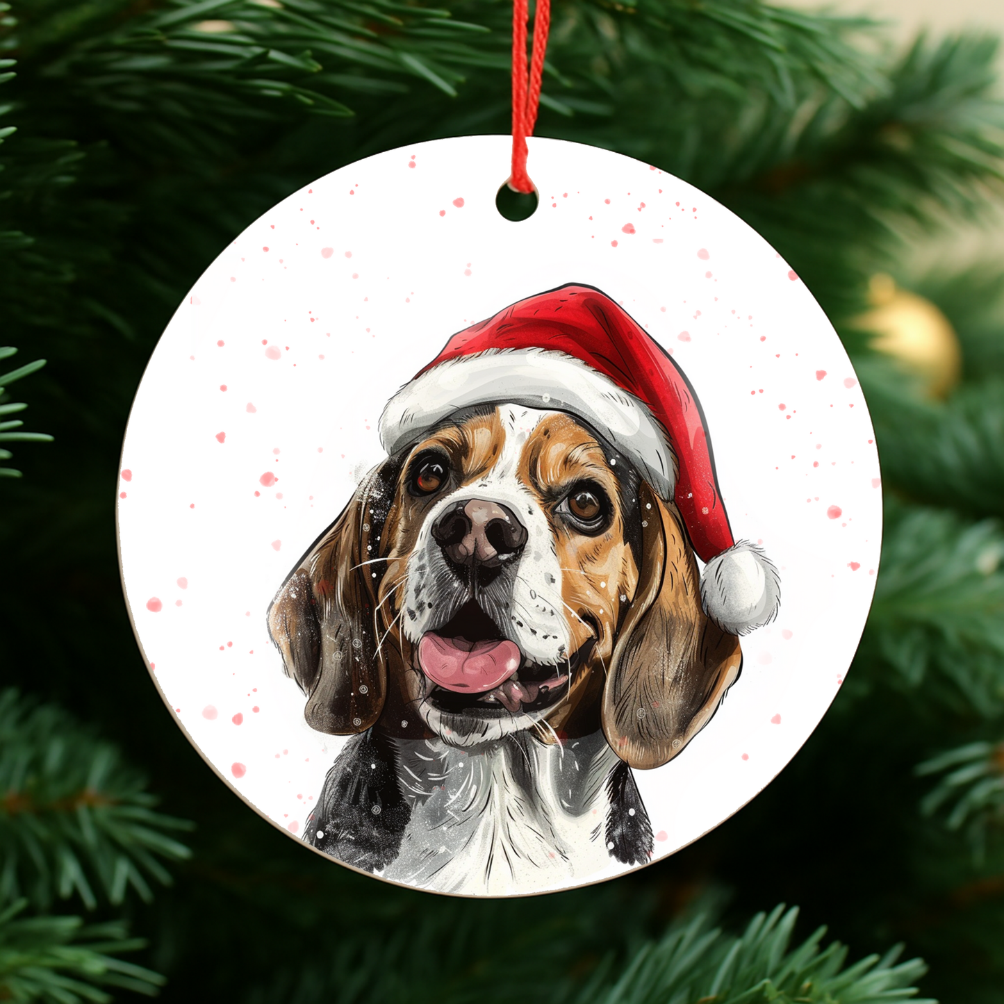 Beagle Dog Christmas Bauble