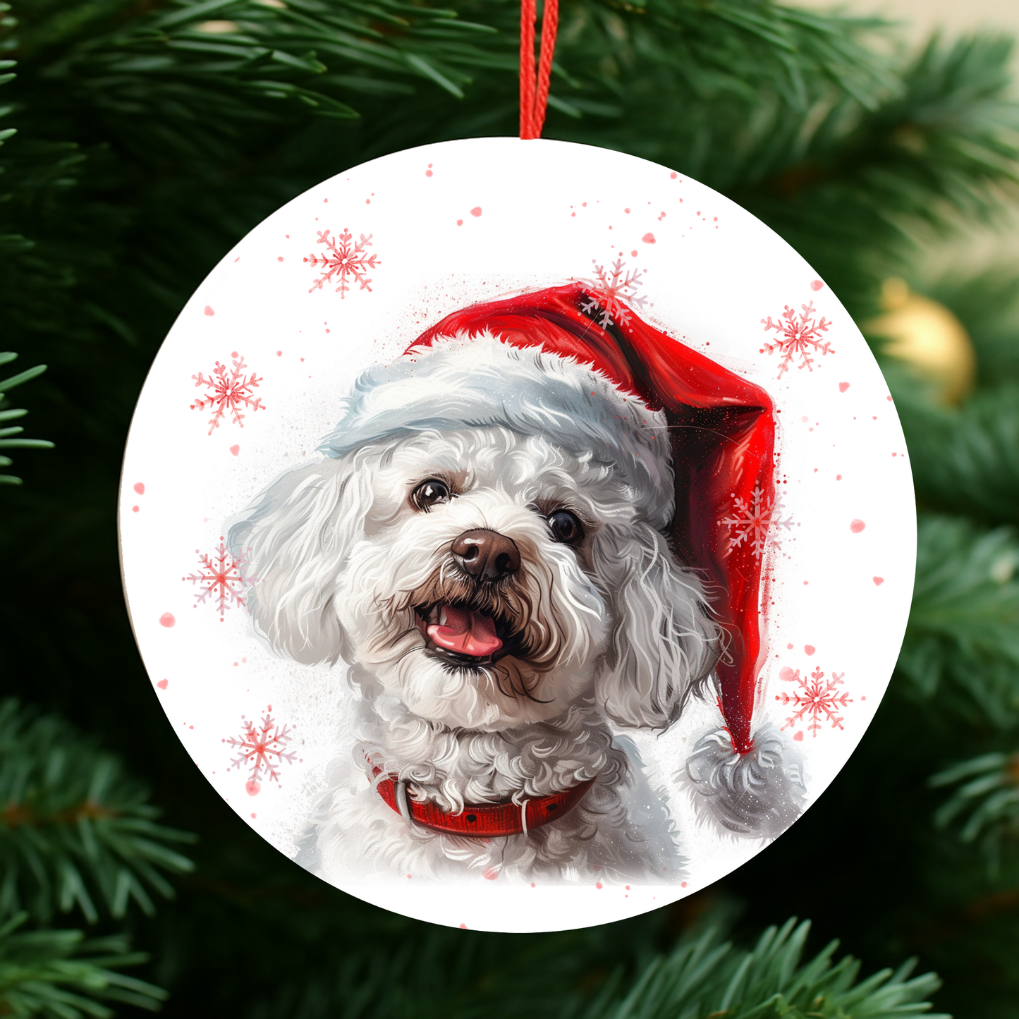 Bichon Frise Dog Christmas Bauble