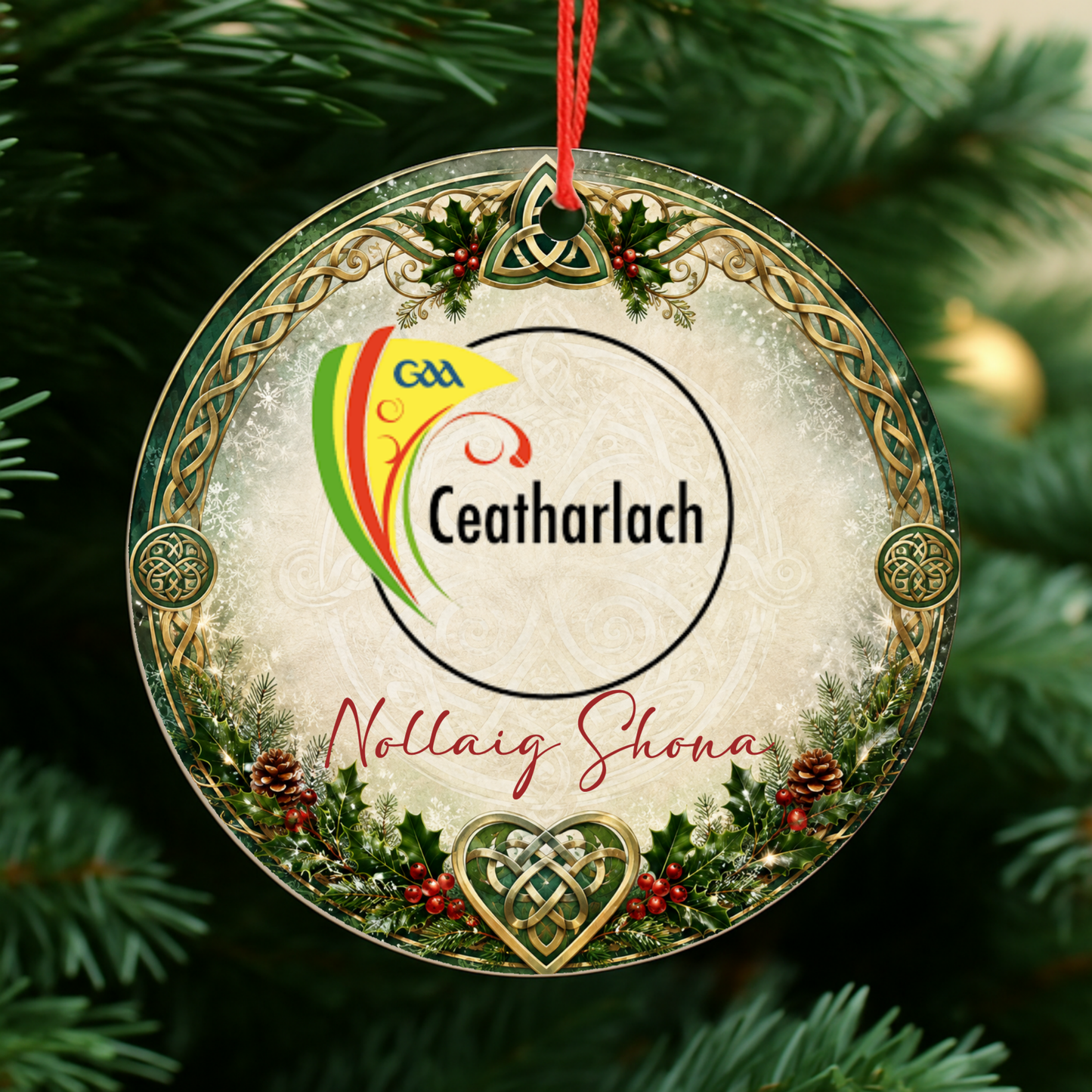 GAA County Carlow Christmas Bauble | Irish GAA Decoration